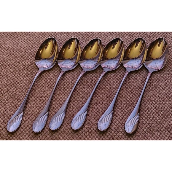 Cromargan Other - Set of 6 WMF Cromargan CHARME Table Soup Place Spoons Stainless Flatware 7 3/4"